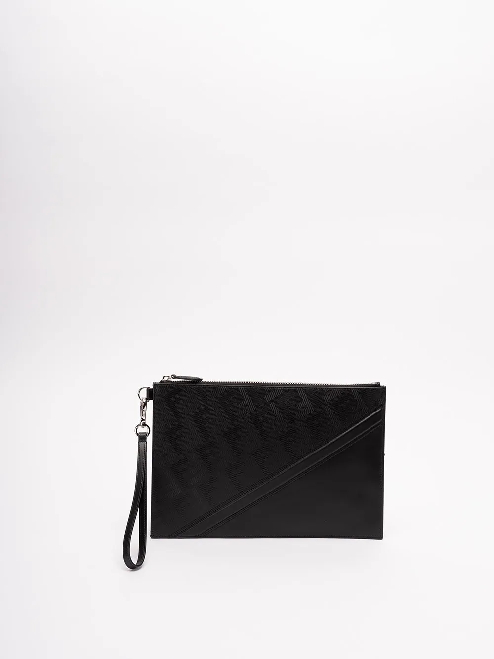 Pouch piatta in pelle 'FF'