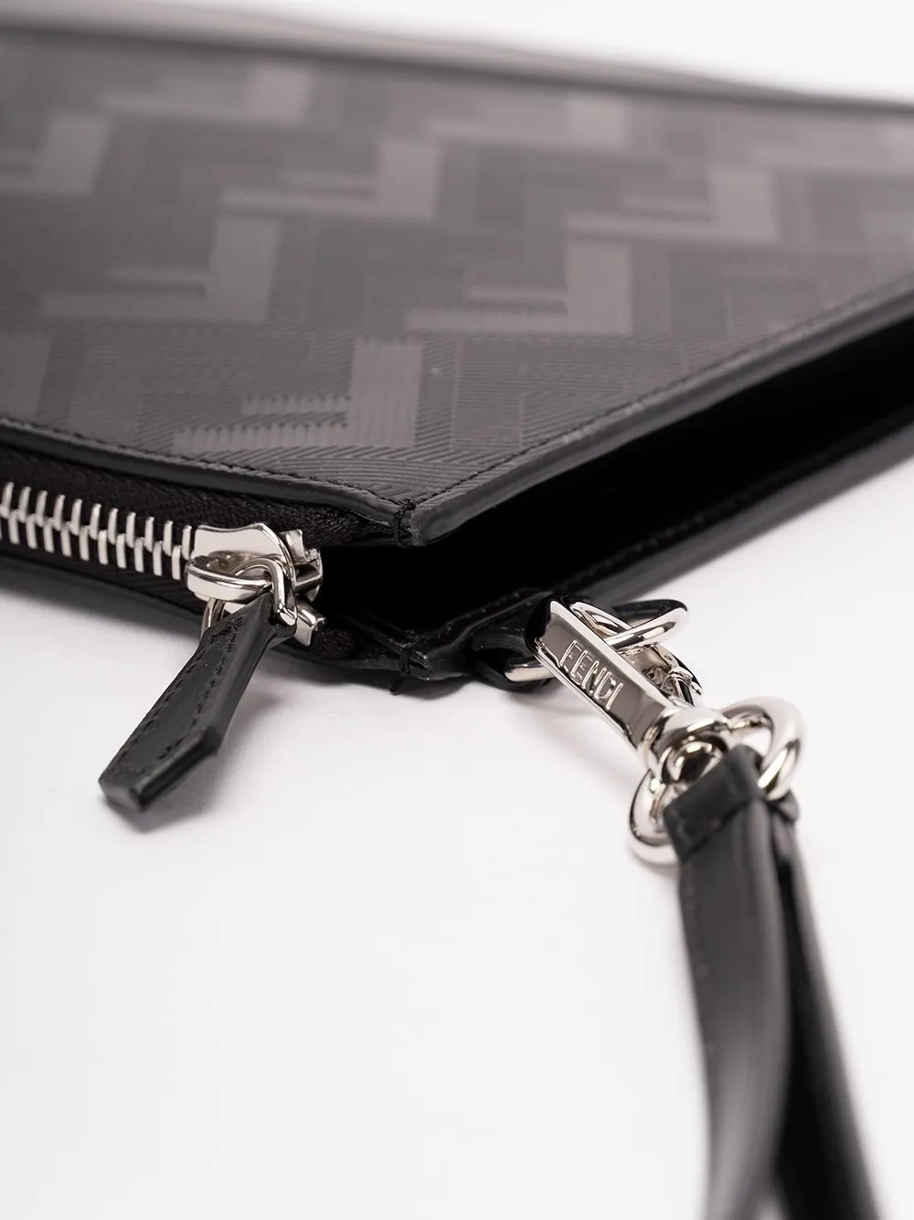 Pouch piatta in pelle 'FF'