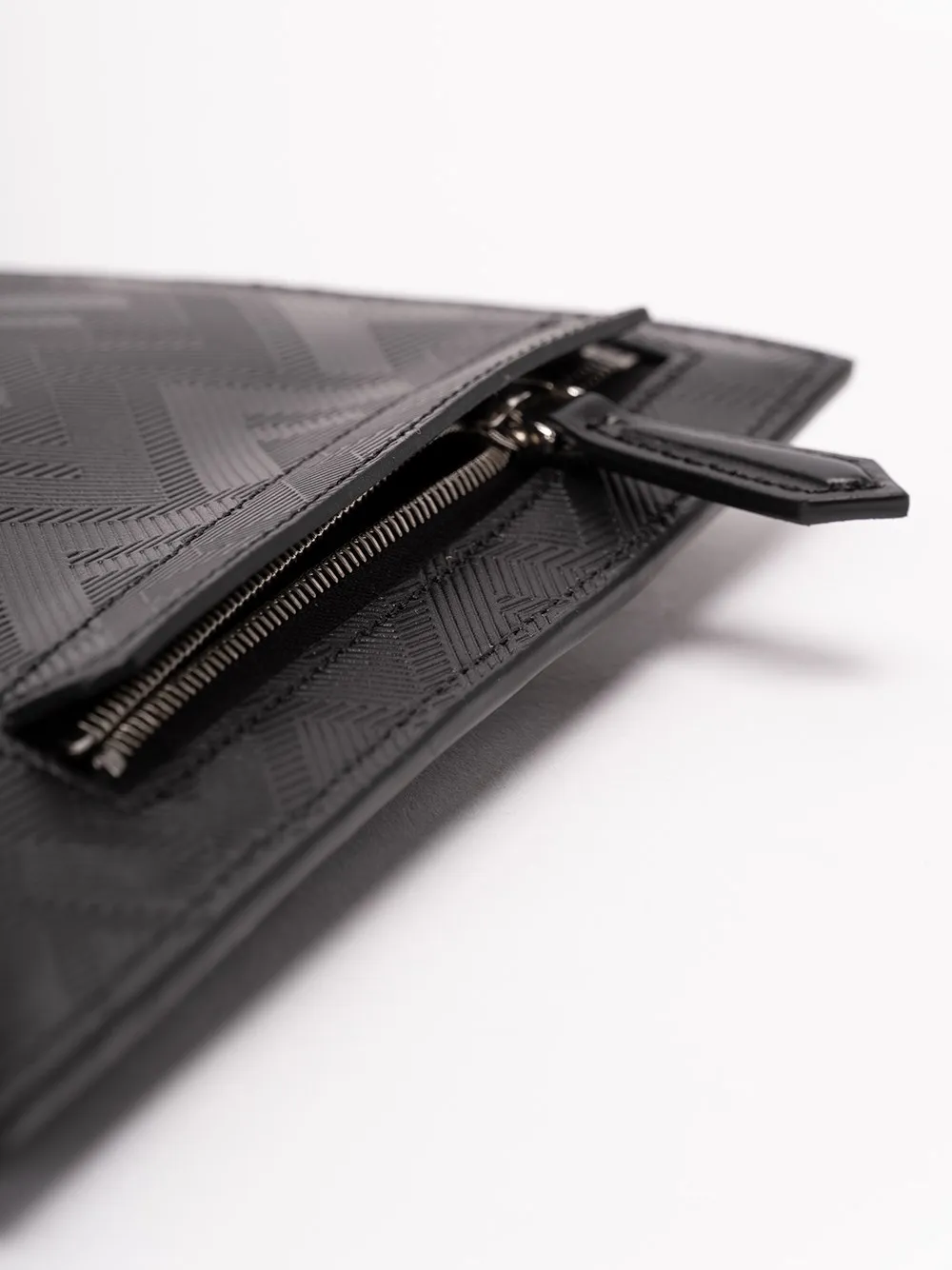Pouch piatta in pelle 'FF'