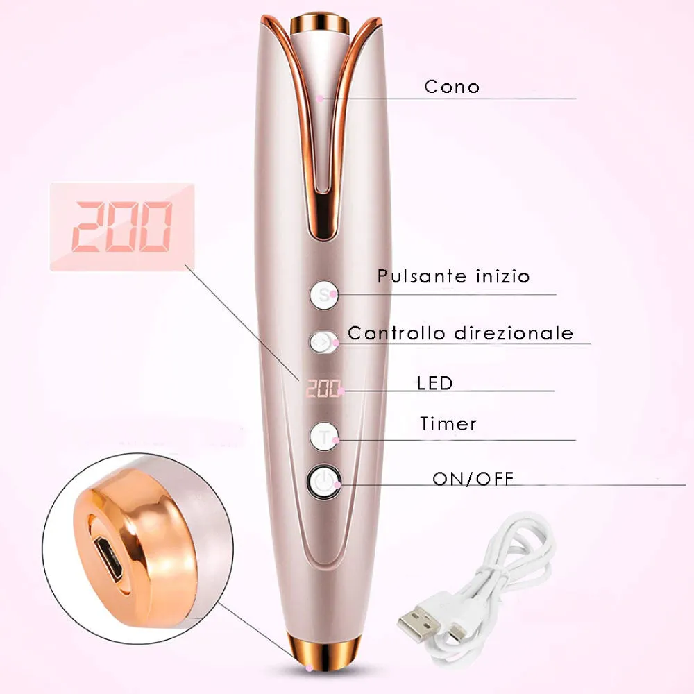 Power Curly ferro arricciacapelli automatico senza fili 50W