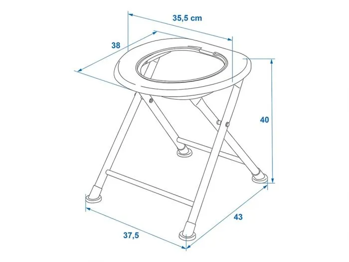 ProPlus sgabello wc pieghevole