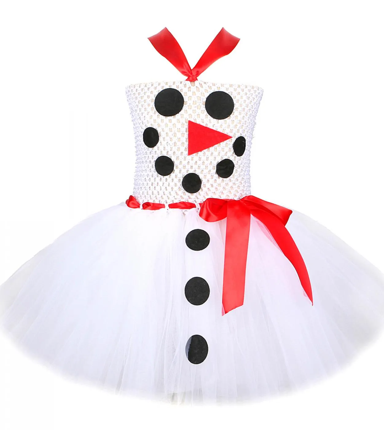 Pupazzo di neve Olaf Abito tutu per neonate Costume natalizio per bambini Abiti da principessa di Natale Bambini Abito in tulle