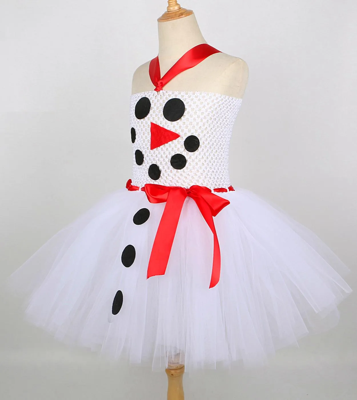 Pupazzo di neve Olaf Abito tutu per neonate Costume natalizio per bambini Abiti da principessa di Natale Bambini Abito in tulle