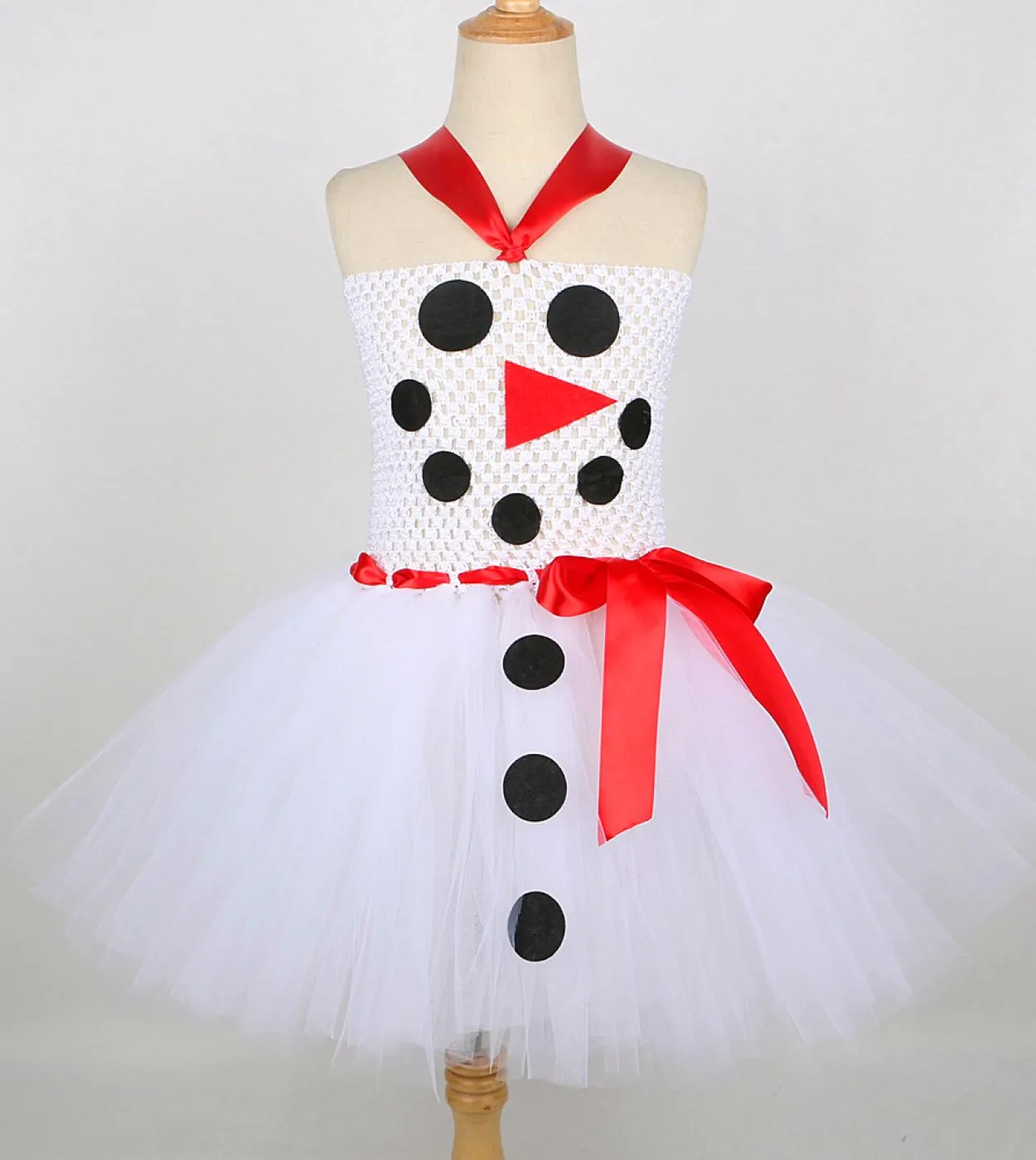 Pupazzo di neve Olaf Abito tutu per neonate Costume natalizio per bambini Abiti da principessa di Natale Bambini Abito in tulle