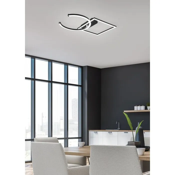 Reality Pivot Plafoniera LED Nero, 1-Luce