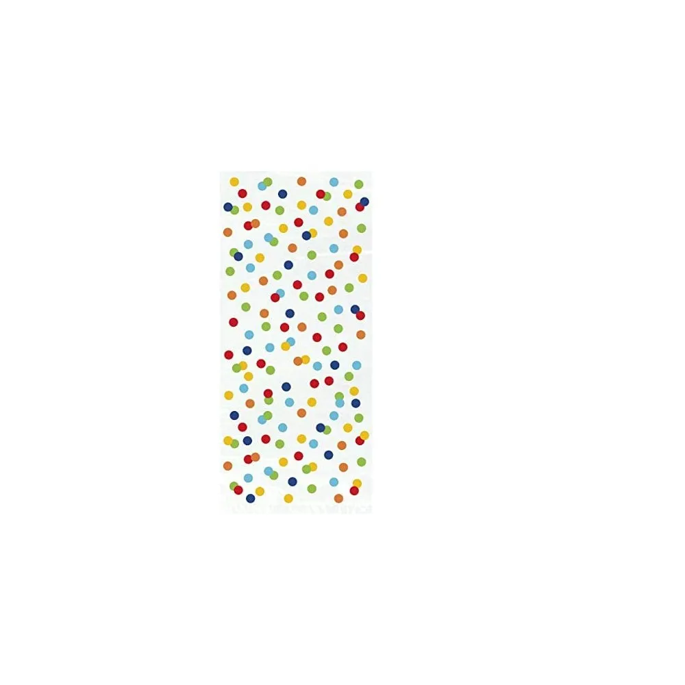 Sacchetti per regalini dopo Festa Compleanno ed Eventi Cf. 20 pezzitrasparenti a pois colorati