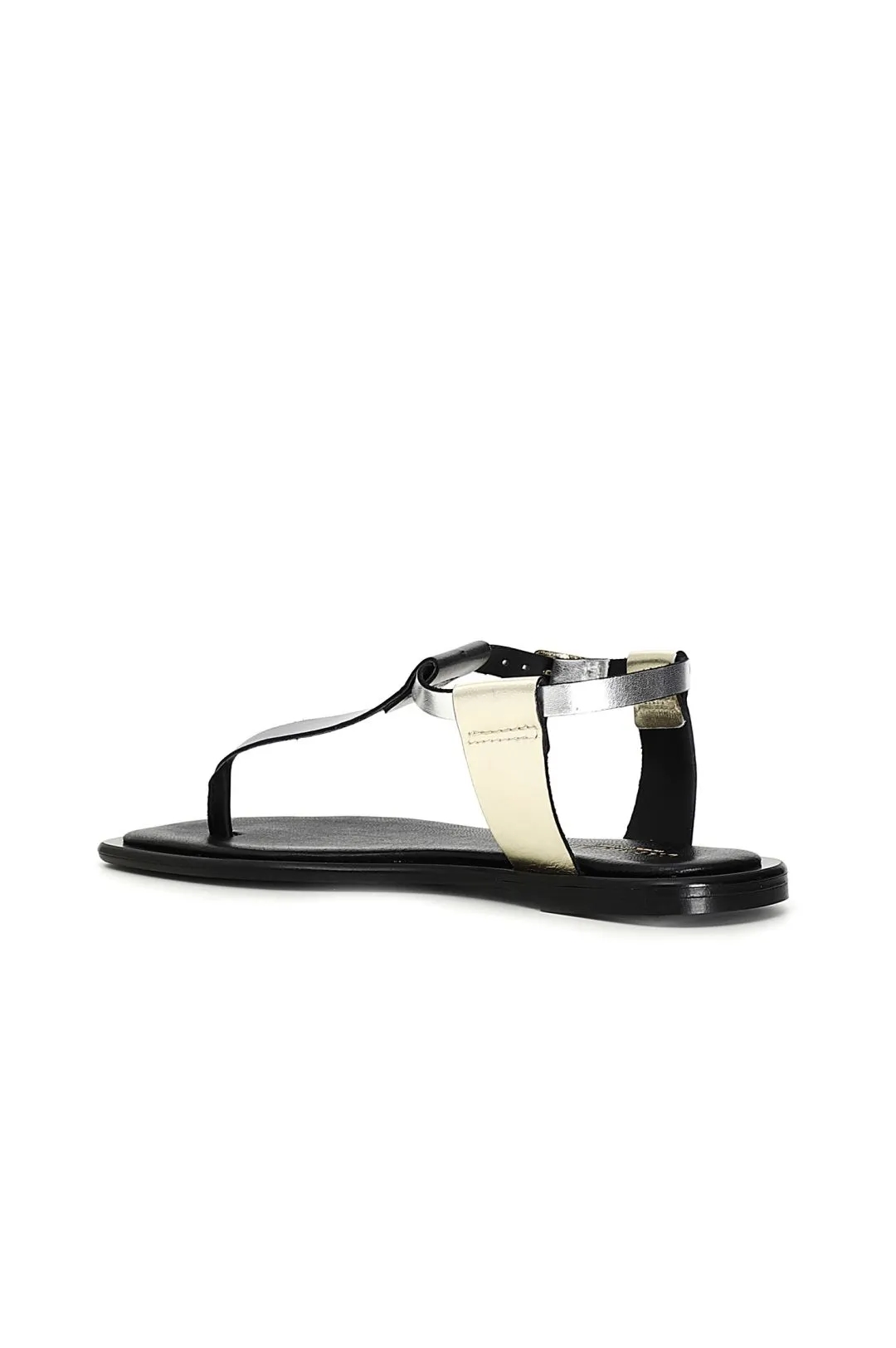 sandali infradito bicolore multi nero