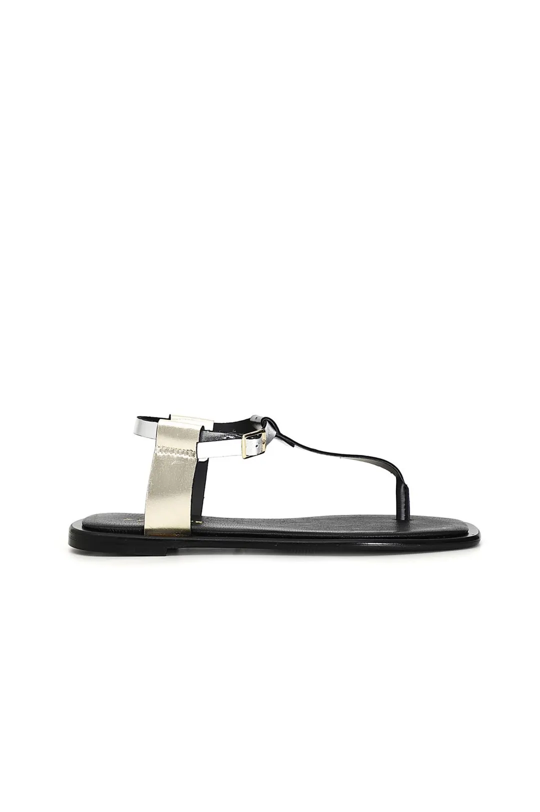 sandali infradito bicolore multi nero