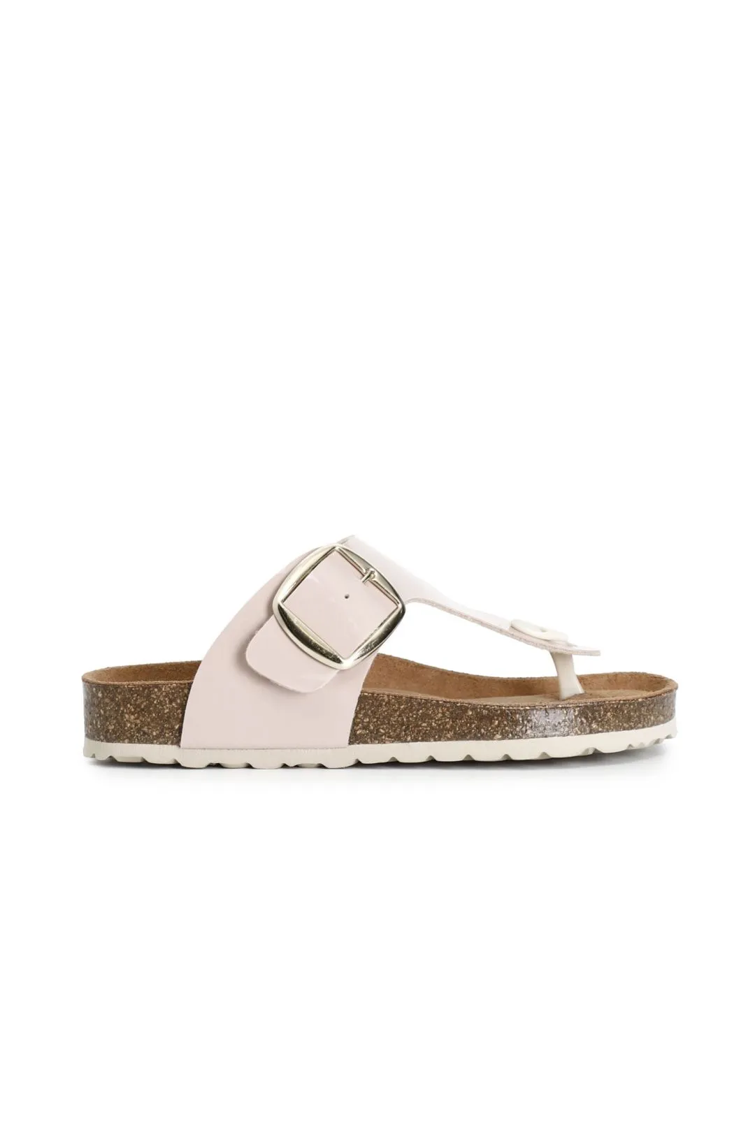 sandali infradito donna in vernice cipria