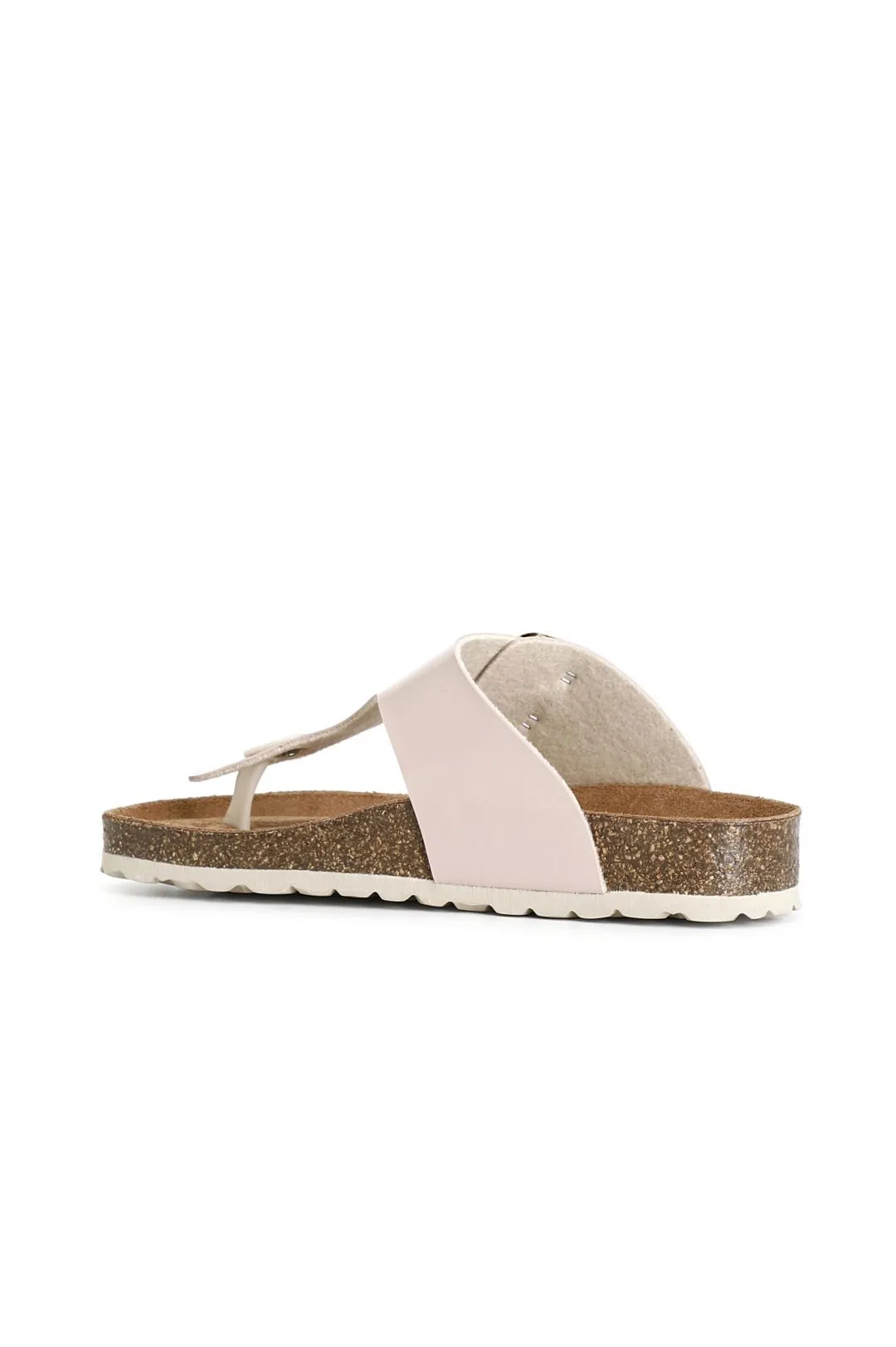 sandali infradito donna in vernice cipria