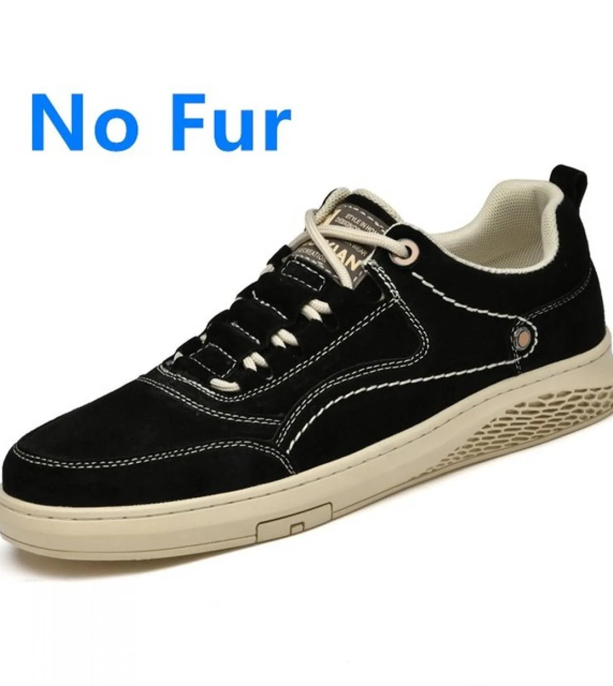 Scarpe casual da uomo in pelle scamosciata in pelle naturale Scarpe da ginnastica da uomo Scarpe invernali di moda Marchio di lu