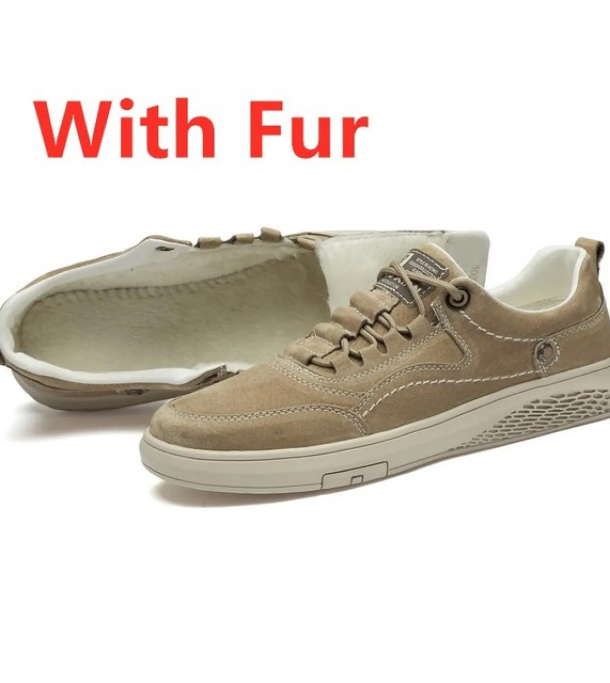Scarpe casual da uomo in pelle scamosciata in pelle naturale Scarpe da ginnastica da uomo Scarpe invernali di moda Marchio di lu