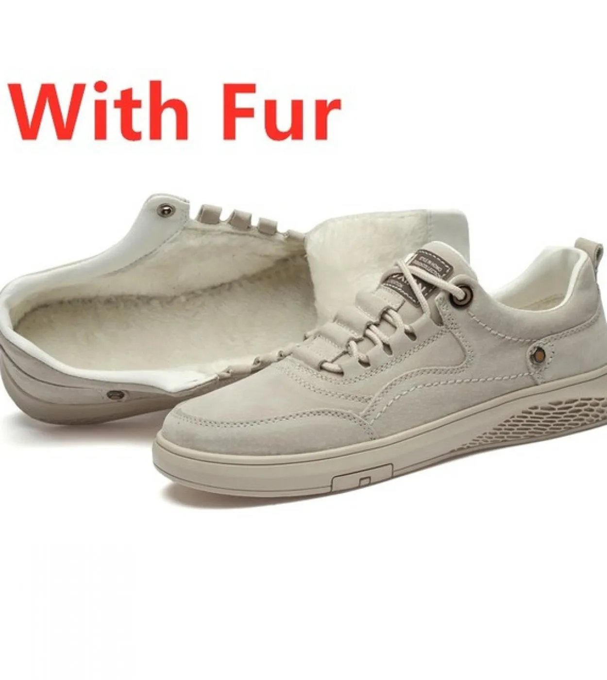 Scarpe casual da uomo in pelle scamosciata in pelle naturale Scarpe da ginnastica da uomo Scarpe invernali di moda Marchio di lu