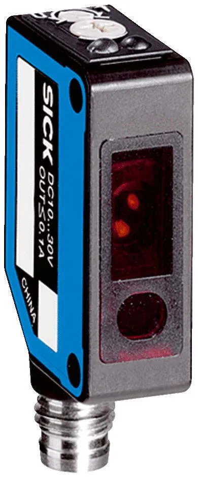 Sensore fotoelettrico Rettangolare SICK, a soppressione di sfondo, rilevamento 30 mm → 300 mm, uscita PNP