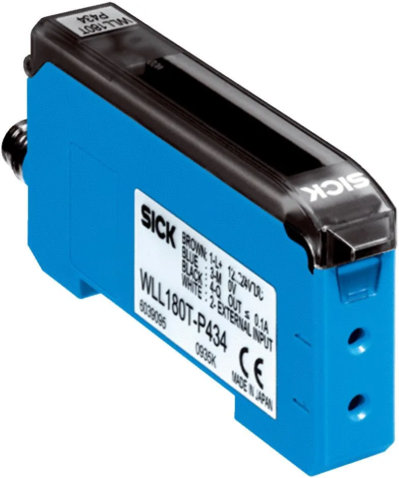 Sensore per fibre ottiche SICK, PNP, 4 pin, Vetro,Plastica, 12 → 24 V c.c., IP50