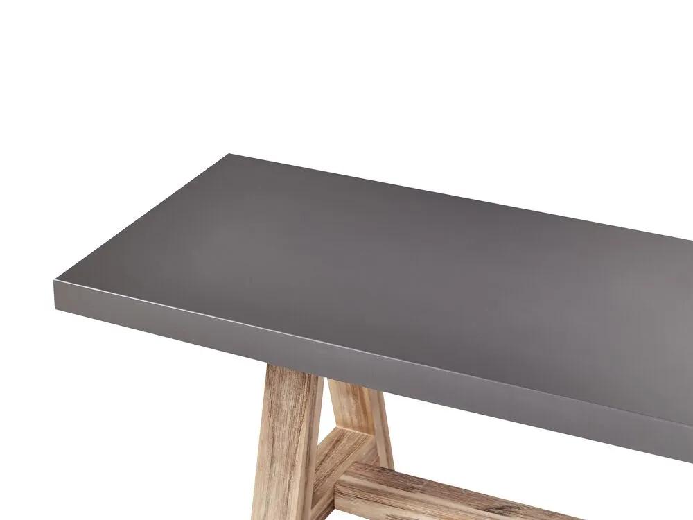 Set da pranzo da giardino con panche 8 posti TONNARE Cemento Grigio