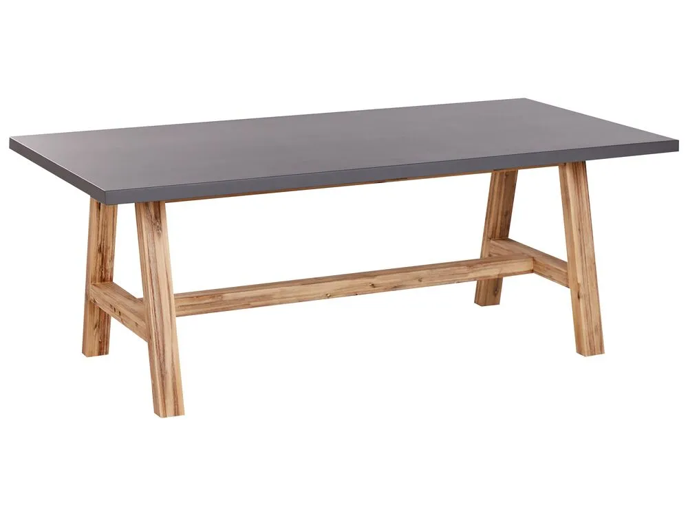 Set da pranzo da giardino con panche 8 posti TONNARE Cemento Grigio