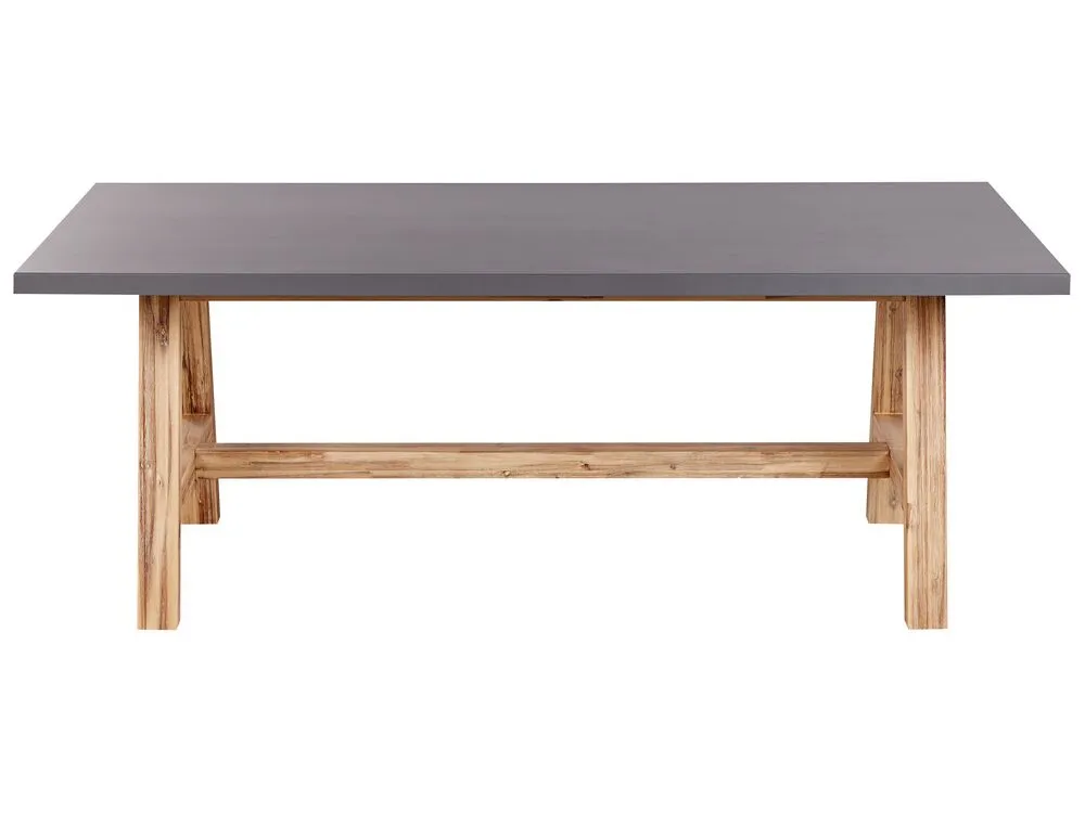 Set da pranzo da giardino con panche 8 posti TONNARE Cemento Grigio