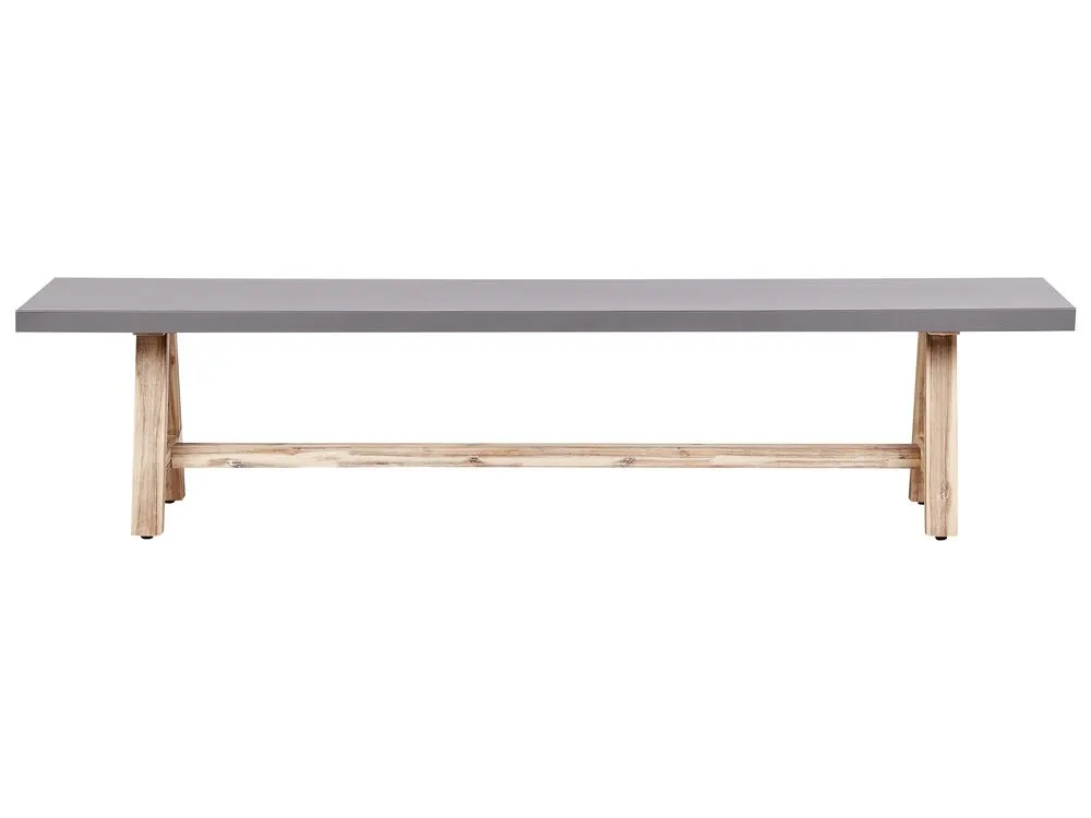 Set da pranzo da giardino con panche 8 posti TONNARE Cemento Grigio