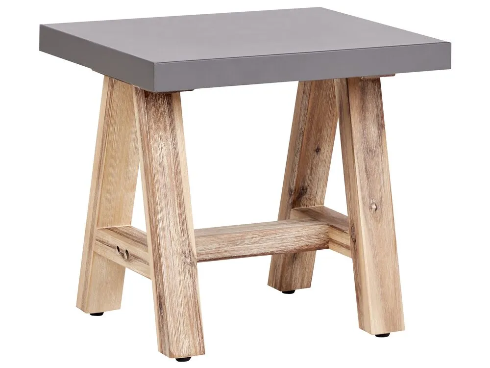 Set da pranzo da giardino con panche 8 posti TONNARE Cemento Grigio