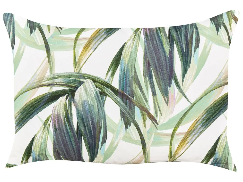 Set di 2 cuscini da esterno CALDERINA Trama di piante 40 x 60 cm Verde