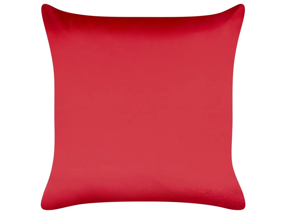 Set di 2 cuscini MARSHMALLOW Velluto 45 x 45 cm Rosso Modello natalizio