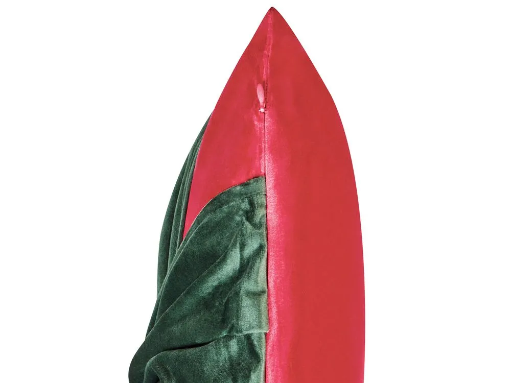 Set di 2 cuscini MARSHMALLOW Velluto 45 x 45 cm Rosso Modello natalizio