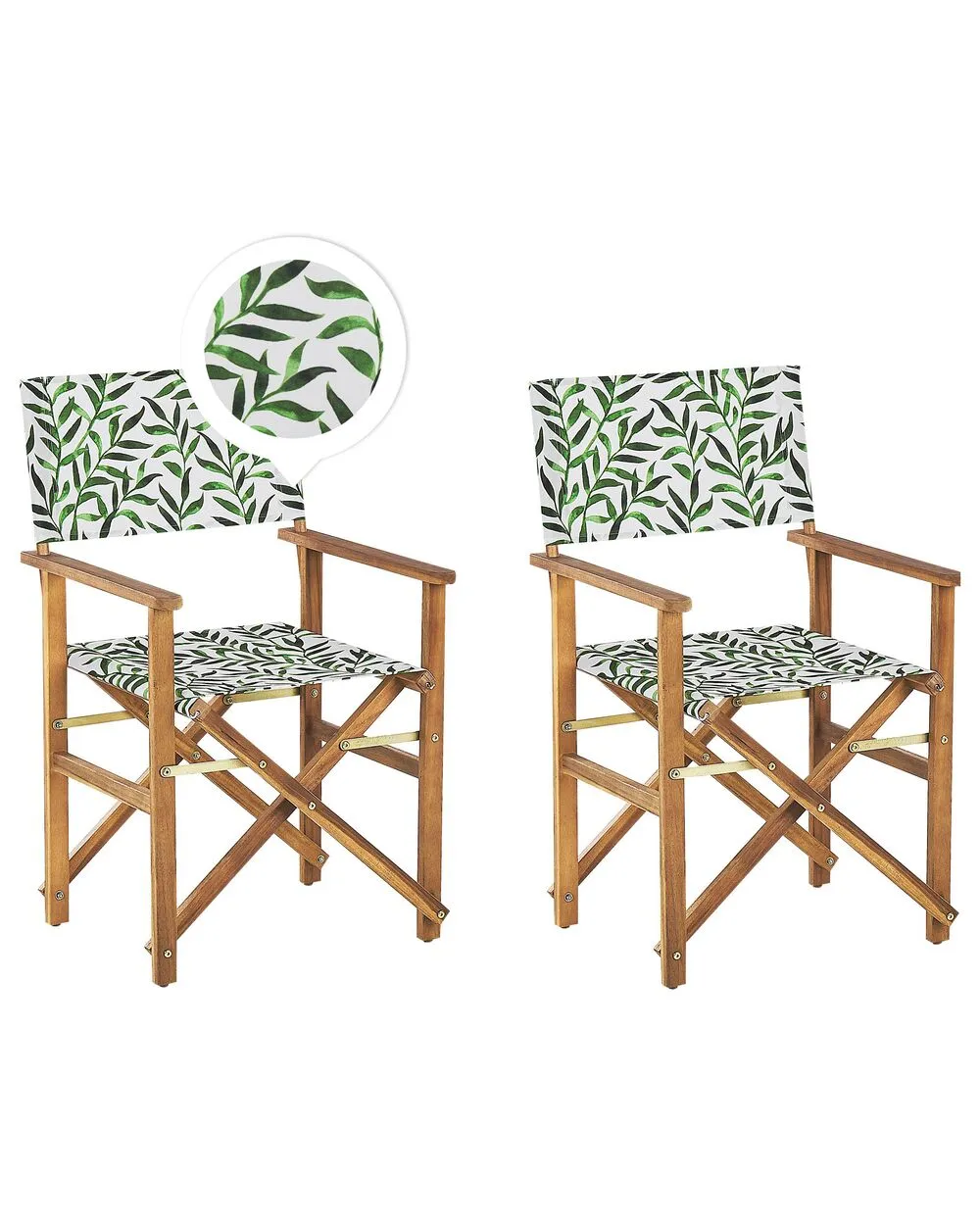 Set di 2 sedie da giardino CINE Legno d'acacia Bianco