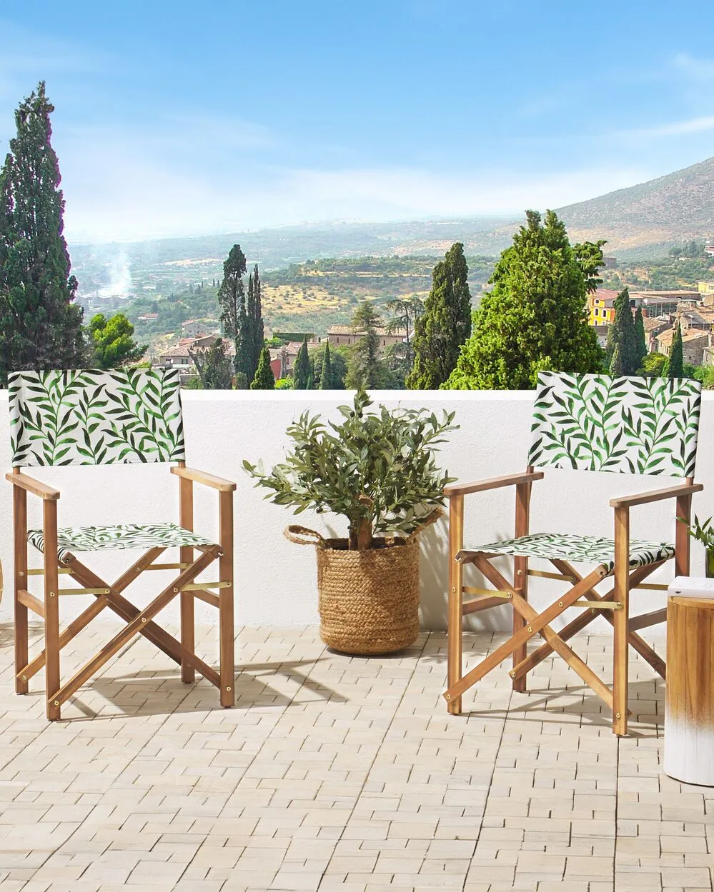 Set di 2 sedie da giardino CINE Legno d'acacia Bianco