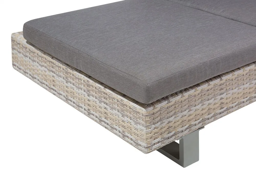 Set di divani angolari da giardino 5 posti LANCIANO Lato destro Grigio
