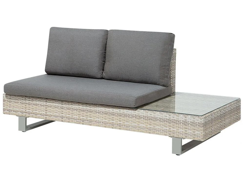 Set di divani angolari da giardino 5 posti LANCIANO Lato destro Grigio