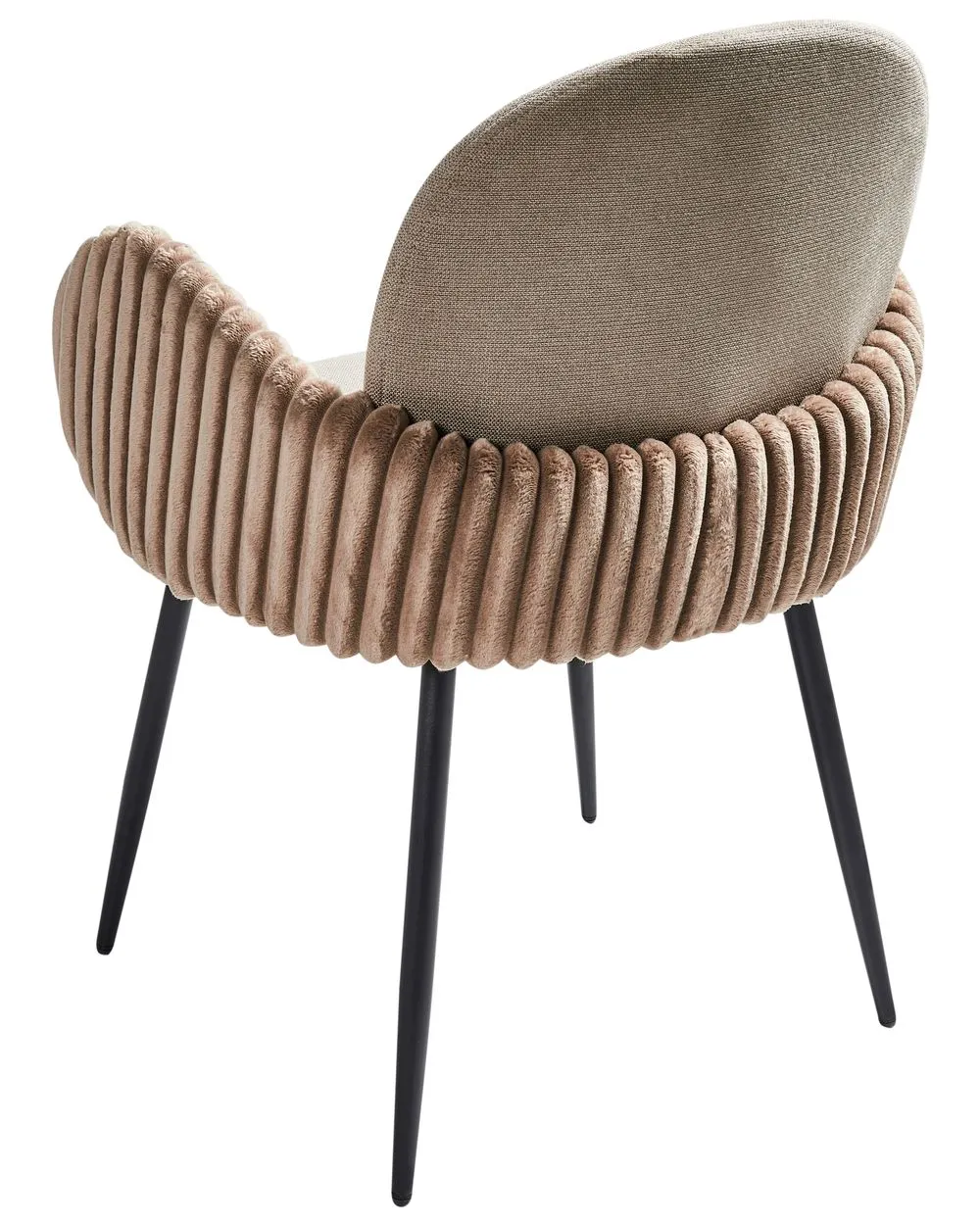 Set of 2 Dining Chairs AMITY Fabric Taupe