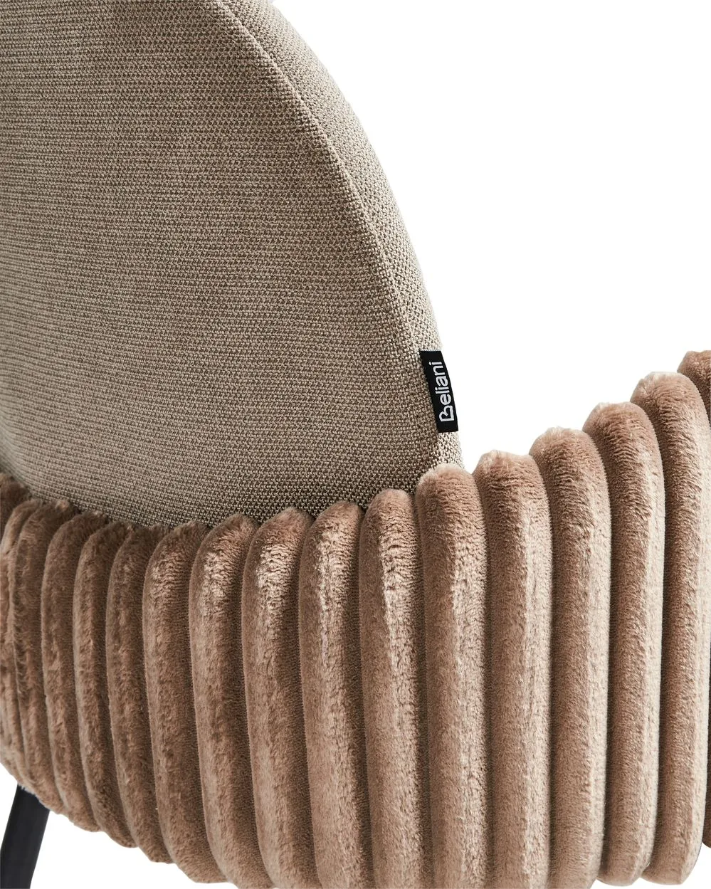 Set of 2 Dining Chairs AMITY Fabric Taupe