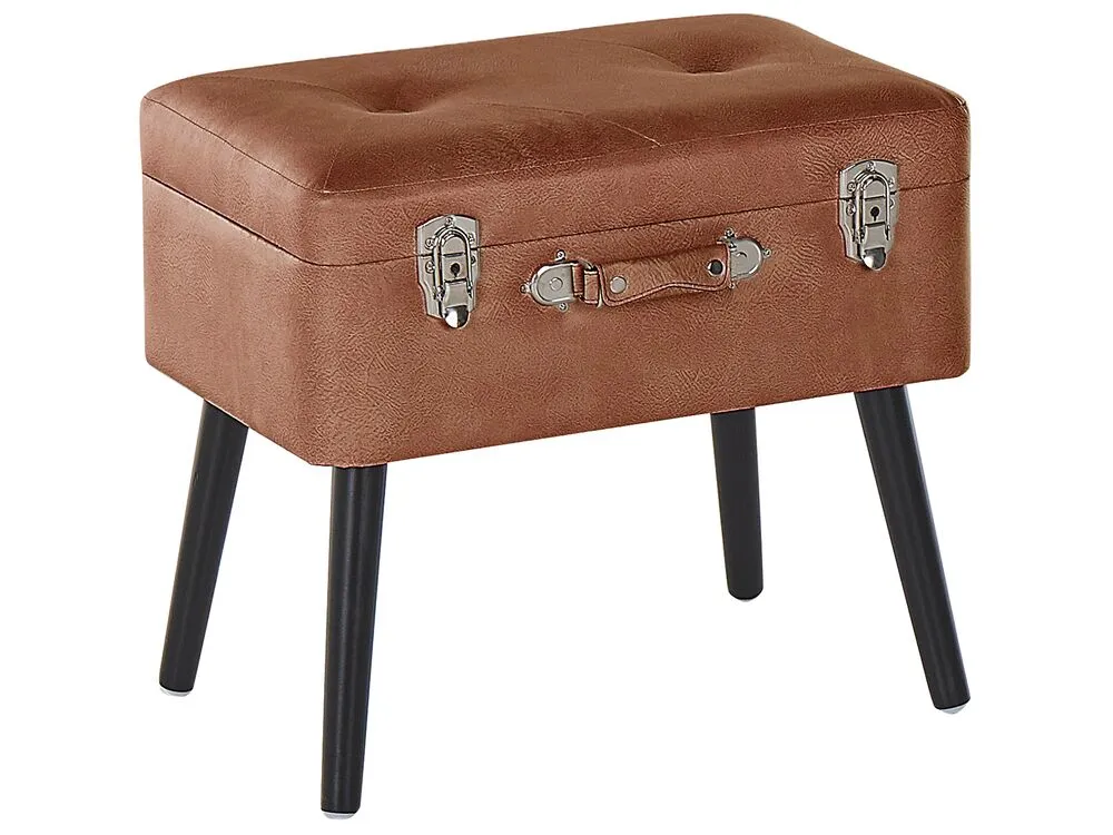 Sgabello pelle sintetica marrone MALLARD