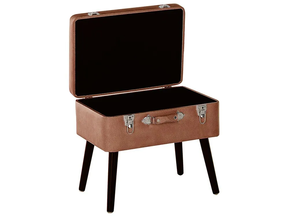 Sgabello pelle sintetica marrone MALLARD