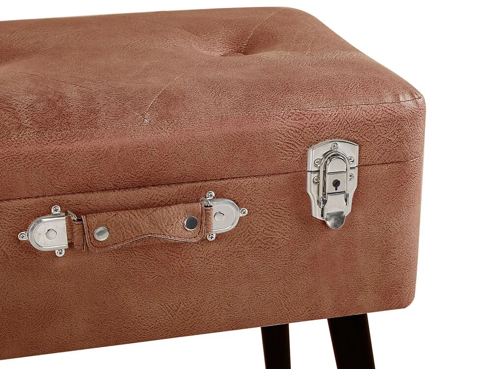 Sgabello pelle sintetica marrone MALLARD