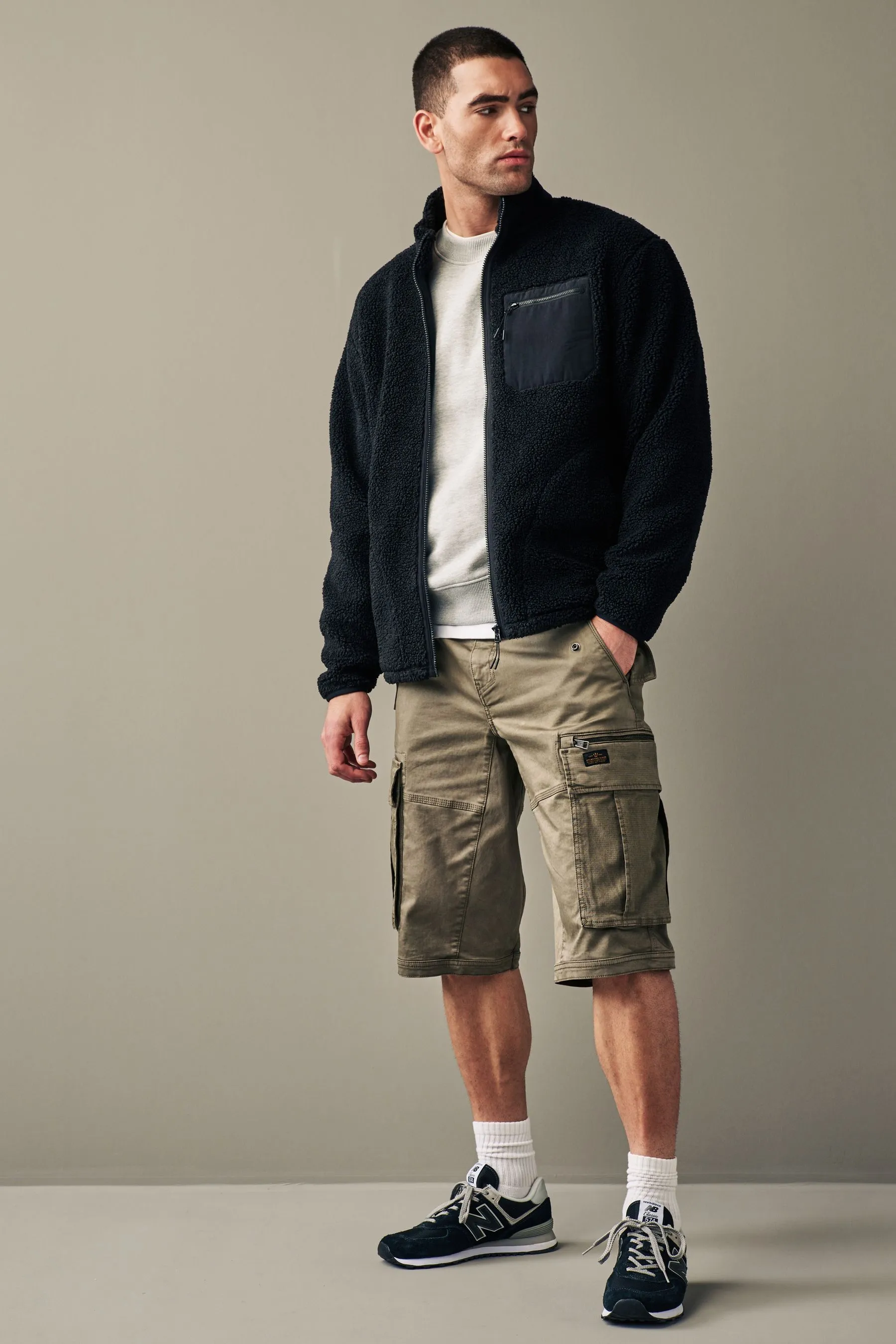 Shorts cargo da 3 quarti