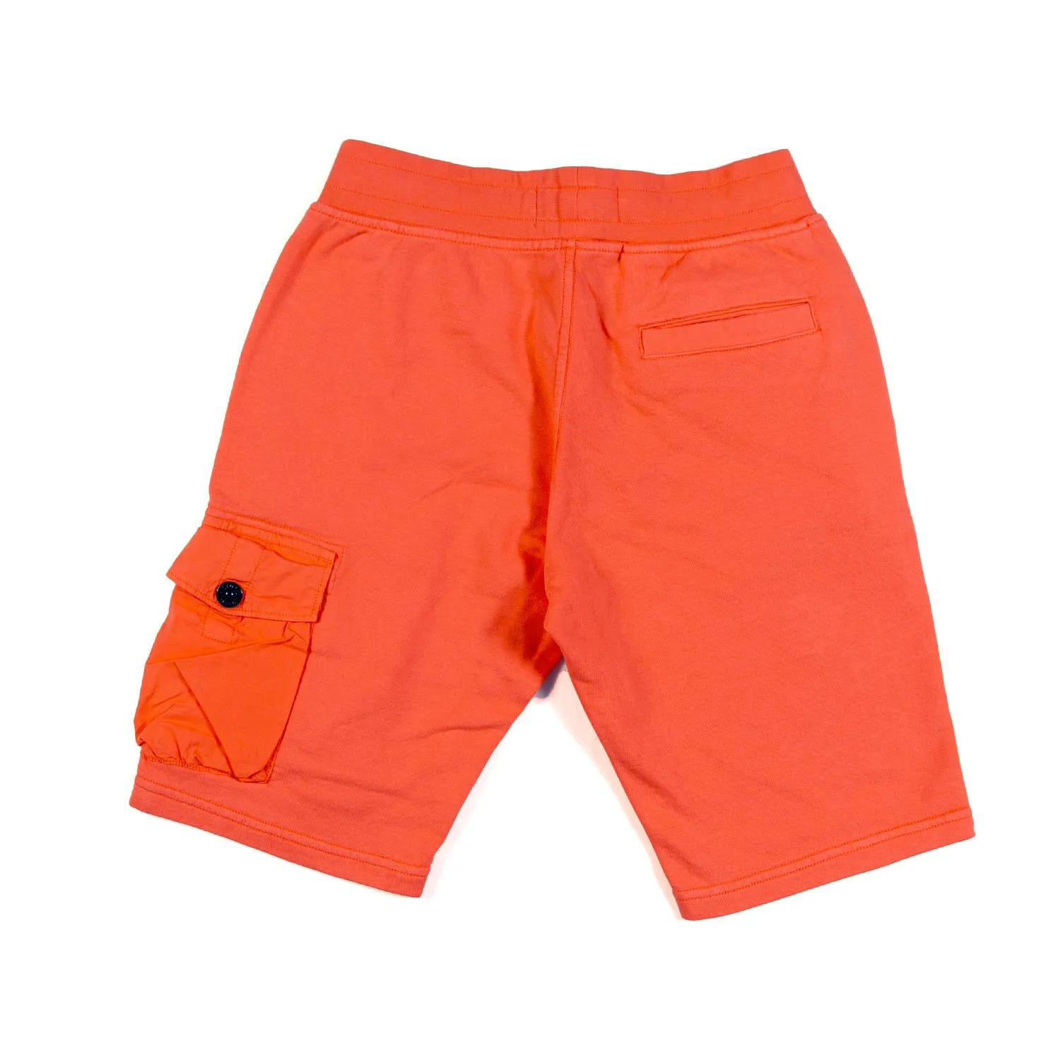 Shorts Cargo Felpa Arancio Con Patch Logo Compass