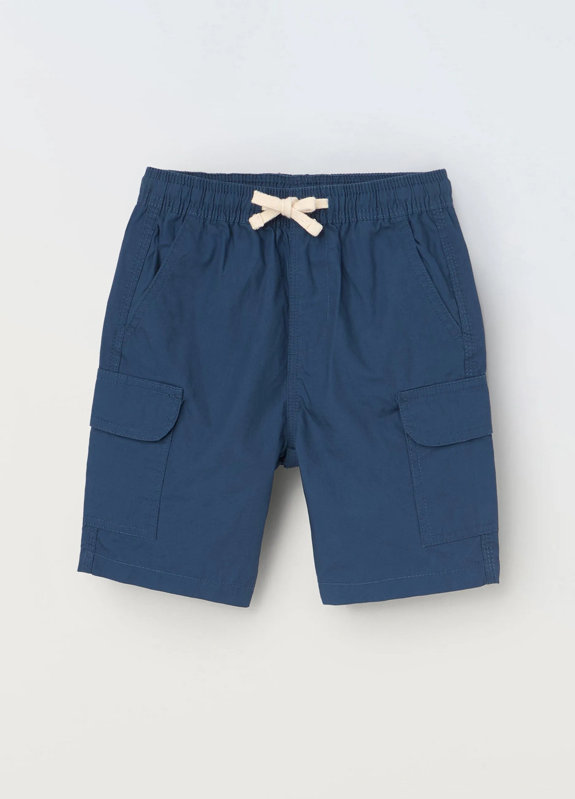 Shorts cargo in puro cotone bambino