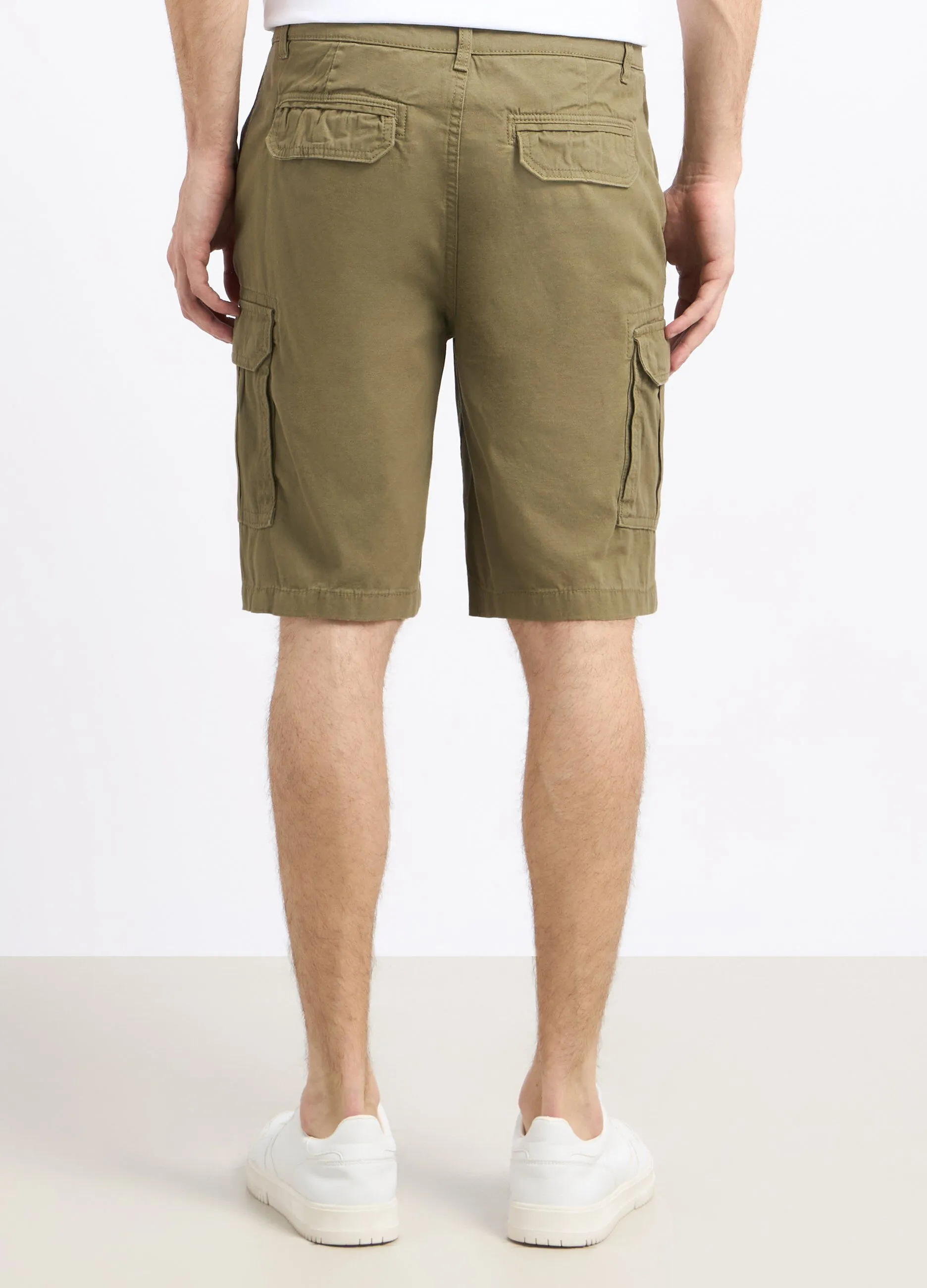 Shorts cargo in puro cotone uomo