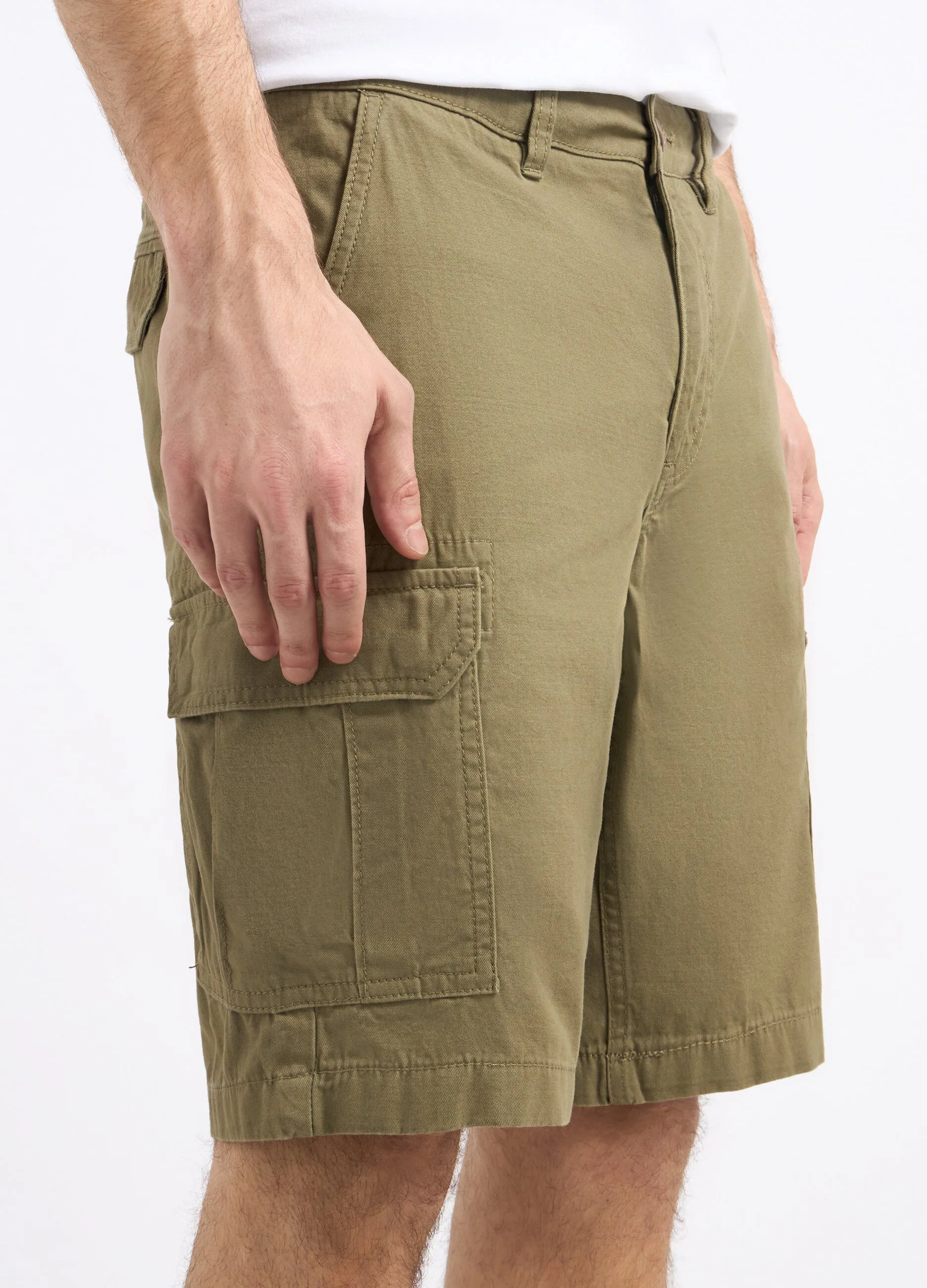 Shorts cargo in puro cotone uomo