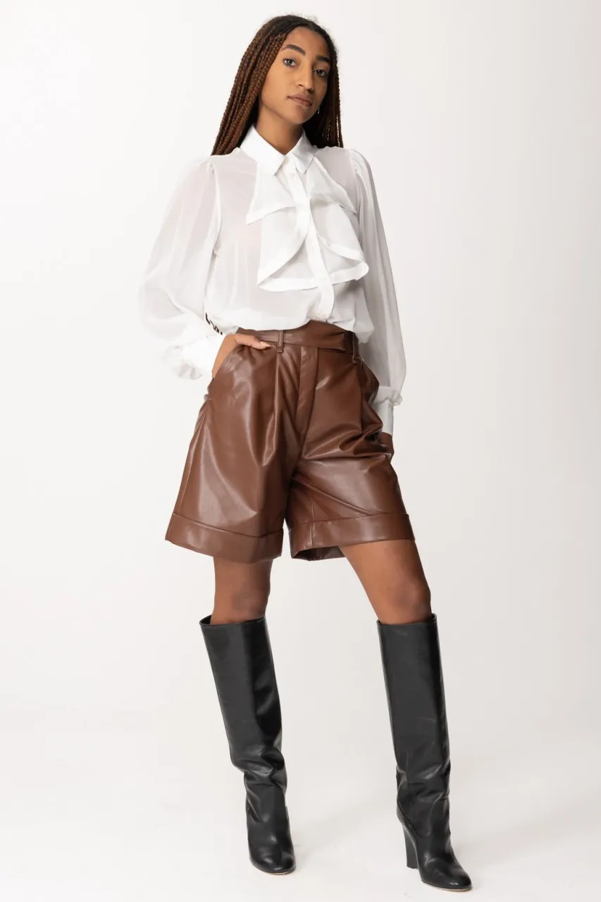 Shorts in pelle TOFFEE