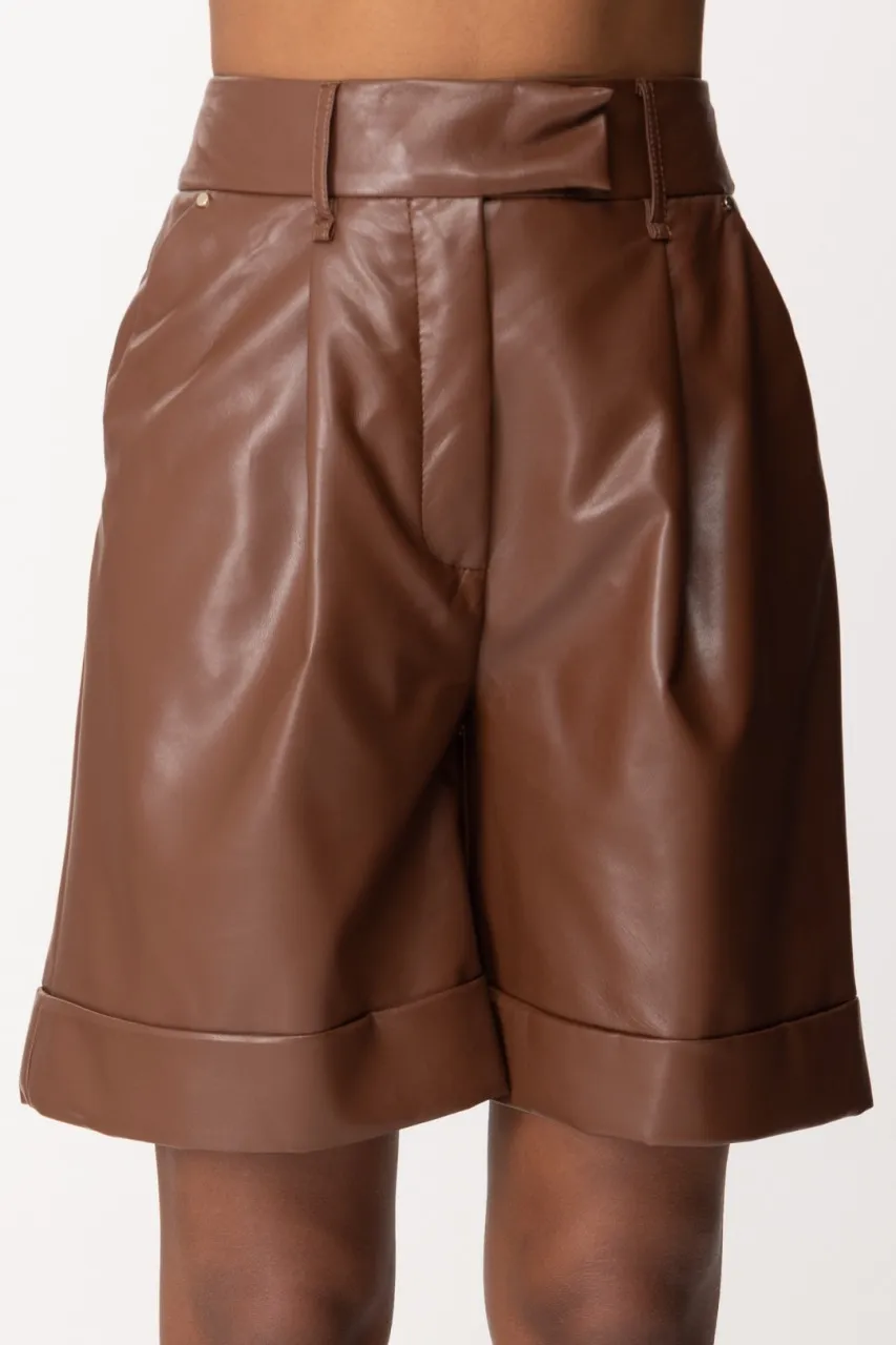 Shorts in pelle TOFFEE