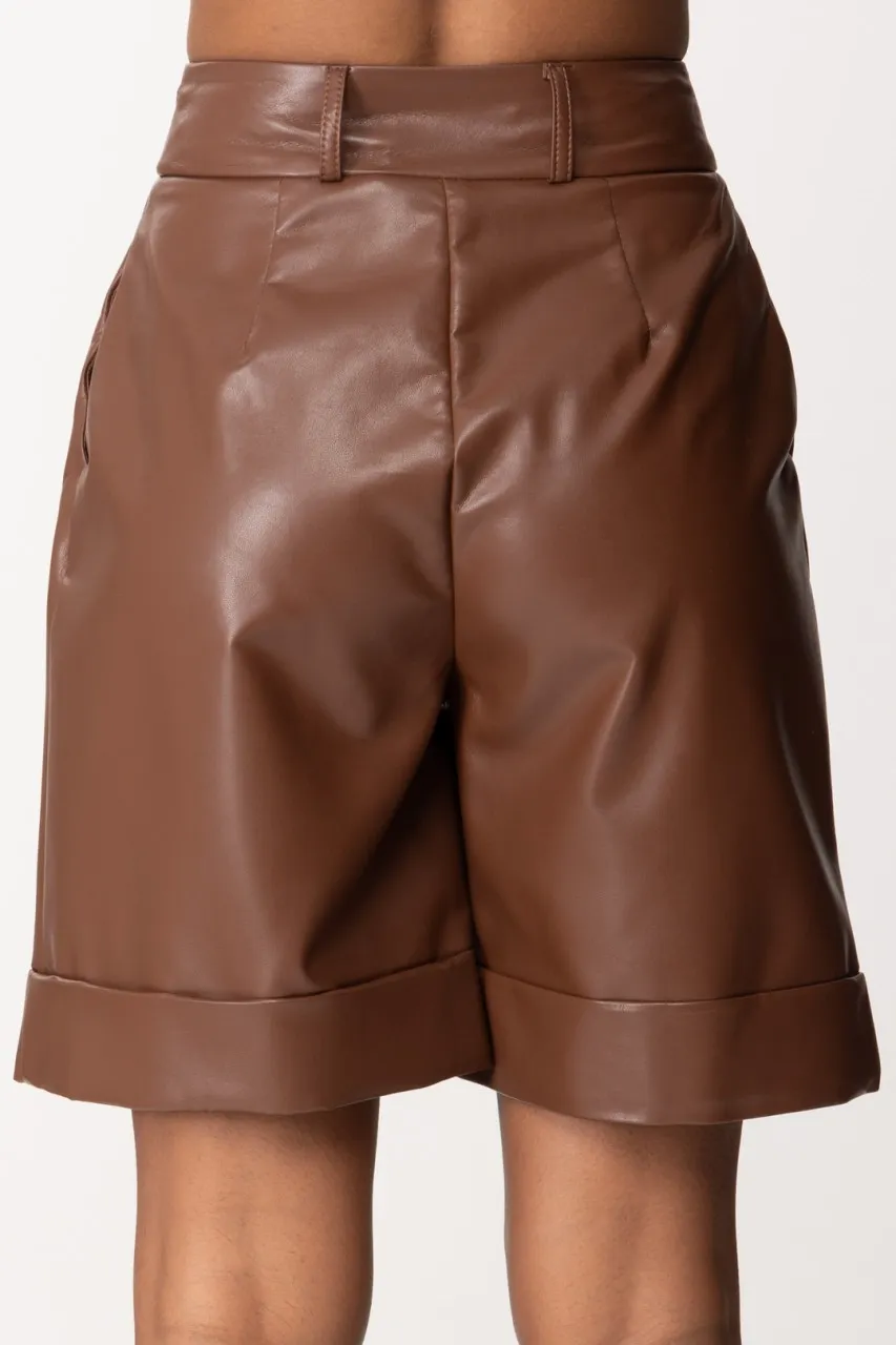Shorts in pelle TOFFEE