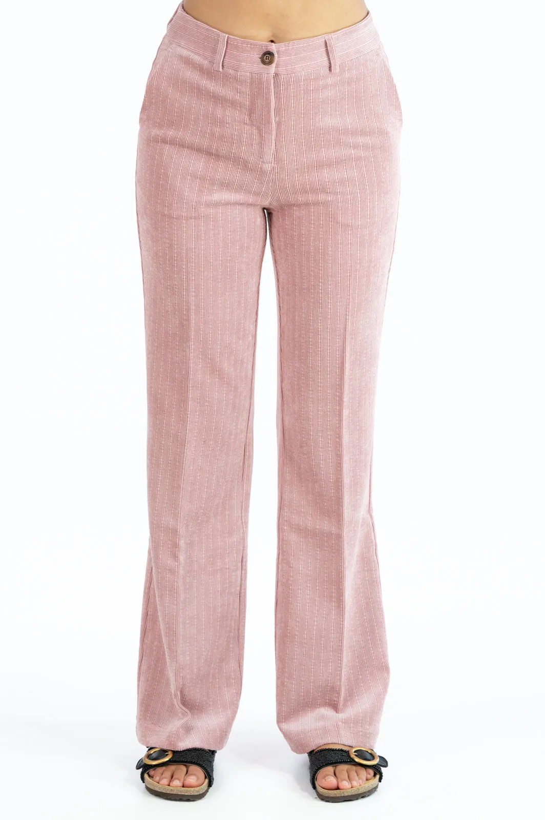  Since're Paris Pantalone rosa in velluto since're paris  