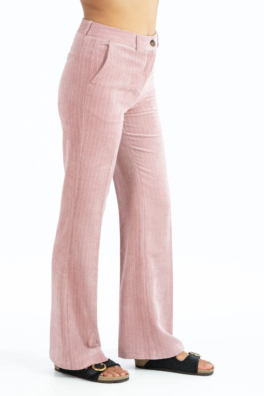  Since're Paris Pantalone rosa in velluto since're paris  