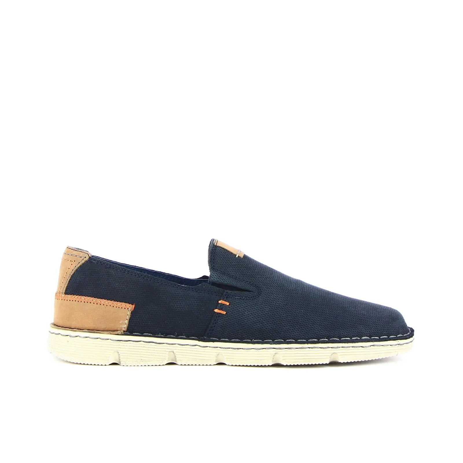 Slip-on blu in pelle