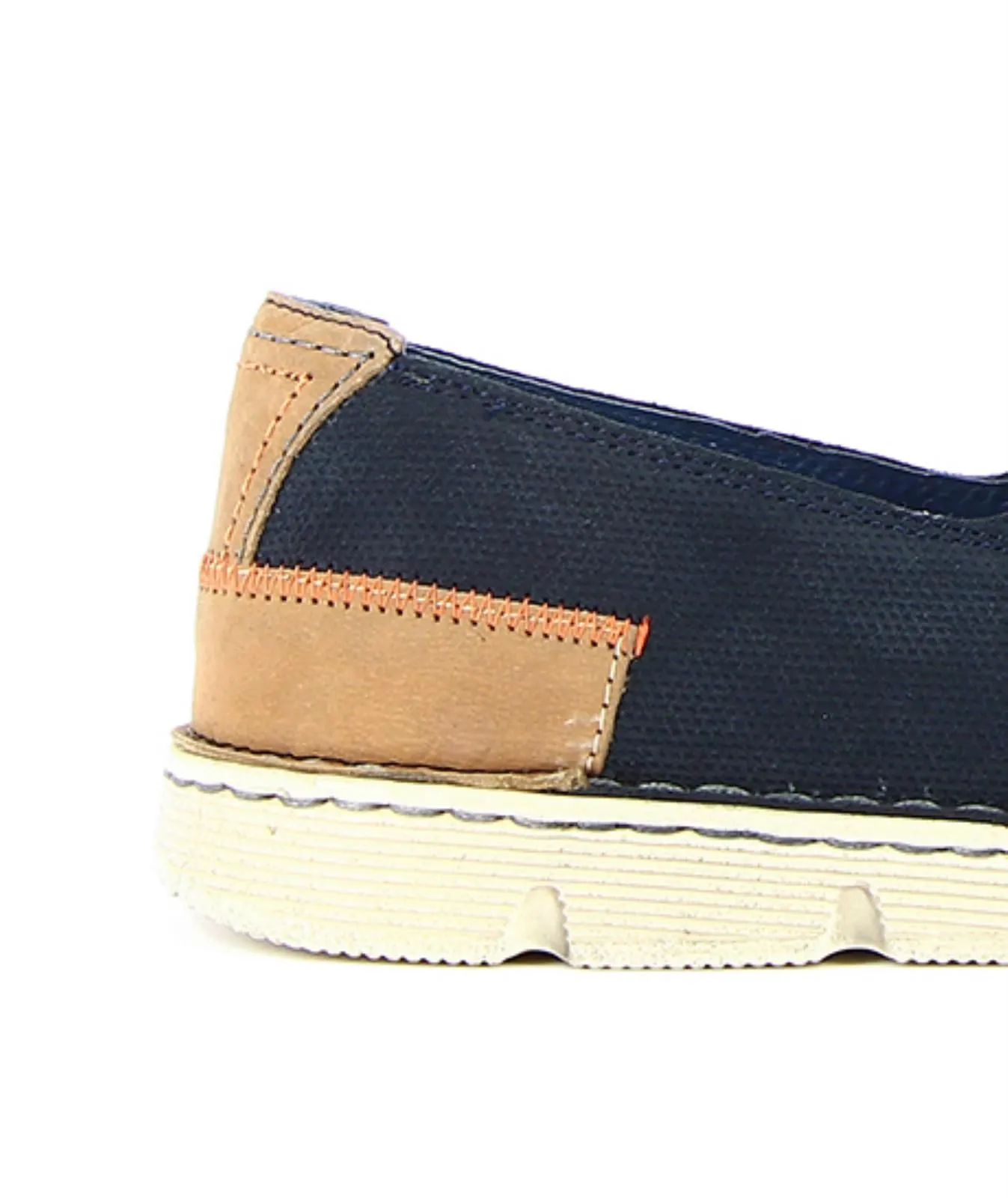 Slip-on blu in pelle