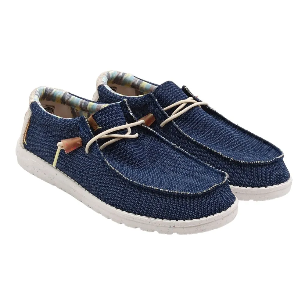 Slip on Uomo HeyDude 40008 4mt wally strech hdb Orion Blue
