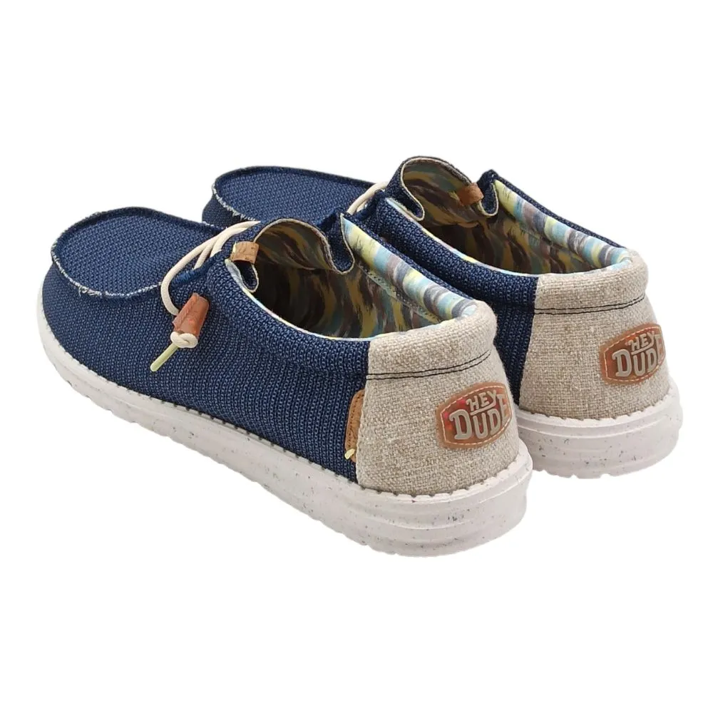Slip on Uomo HeyDude 40008 4mt wally strech hdb Orion Blue